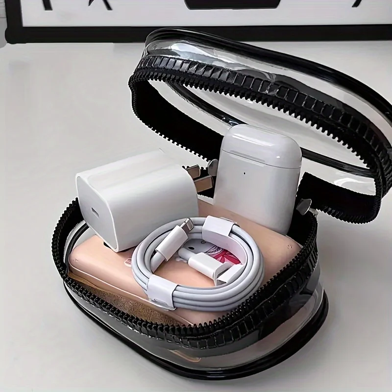 Portable Mini Clear Zipper Storage Bag - Space-Saving Organizer for Earphones & Chargers, Versatile with Handy Keychain Loop
Portable Mini Clear Zipper Storage Bag - Space-Saving Organizer for Earphones & Chargers, Versatile with Handy Keychain Loop