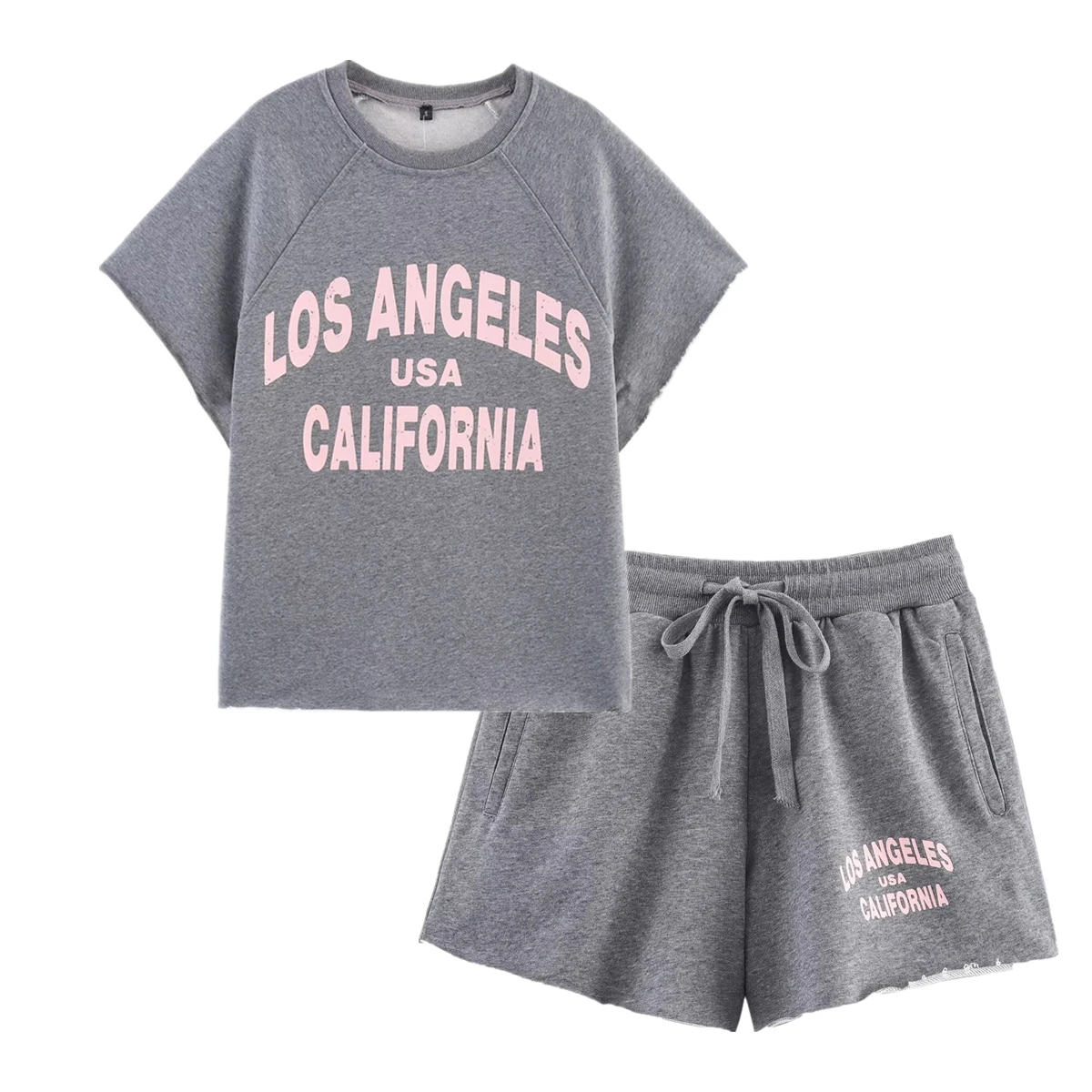 Dave&Di Vintage Old Scholl California Letter Print Raglan Sleeves Short Sleeved T-shirt Drawstring Shorts Casual Set Women
Dave&Di Vintage Old Scholl California Letter Print Raglan Sleeves Short Sleeved T-shirt Drawstring Shorts Casual Set Women