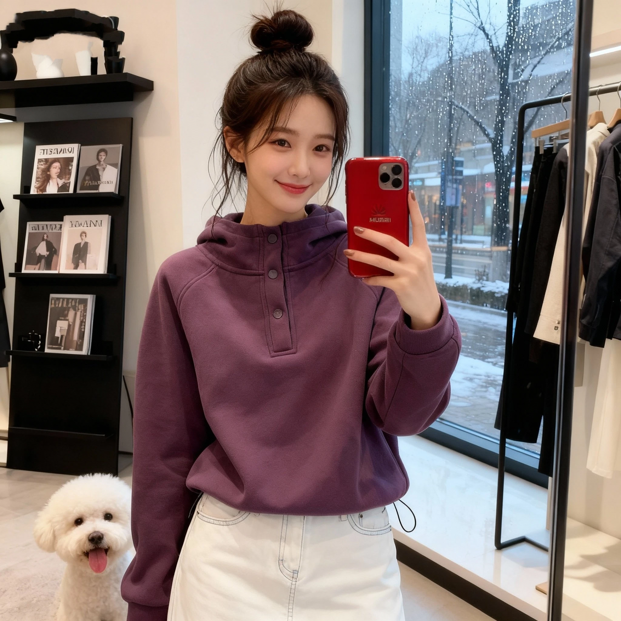 Autumn Winter Fleece Lined Hoodie Women's Trendy Loose Casual Long Sleeve Thermal Sweatshirt Korean Style Color Polyester
Autumn Winter Fleece Lined Hoodie Women's Trendy Loose Casual Long Sleeve Thermal Sweatshirt Korean Style Color Polyester
