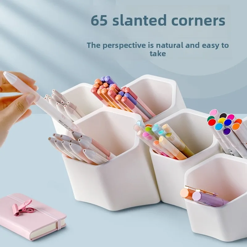 Inclined Pen Holder Storage Box Desktop Makeup Brush Holder Student Six-grid Multi-functional Classification Marker Holder.
Inclined Pen Holder Storage Box Desktop Makeup Brush Holder Student Six-grid Multi-functional Classification Marker Holder.
