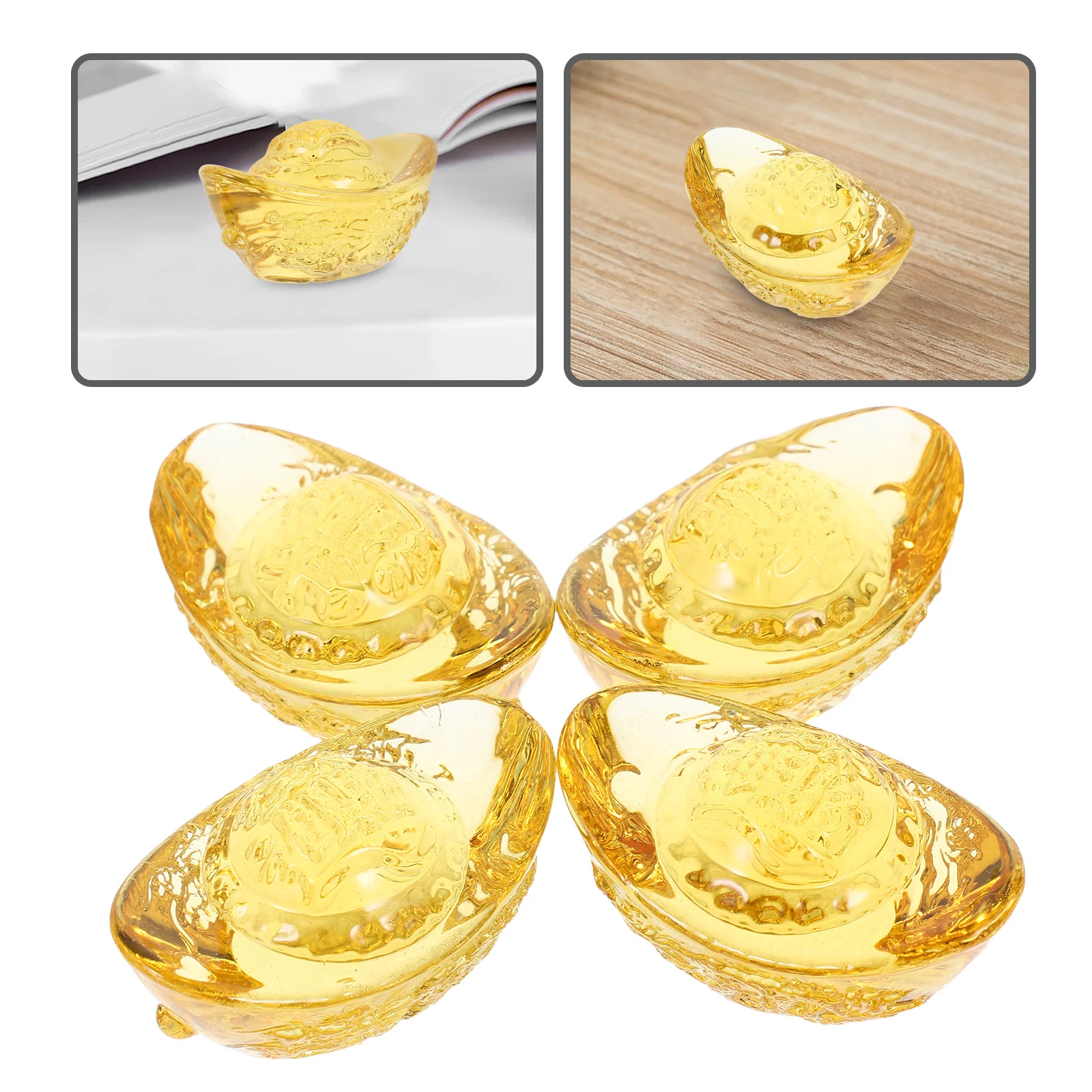 4Pcs Crystal Yuan Bao Sophisticated Chinese Decorative Ornament Feng Shui for Home Office Bookshelf Decoration
4Pcs Crystal Yuan Bao Sophisticated Chinese Decorative Ornament Feng Shui for Home Office Bookshelf Decoration