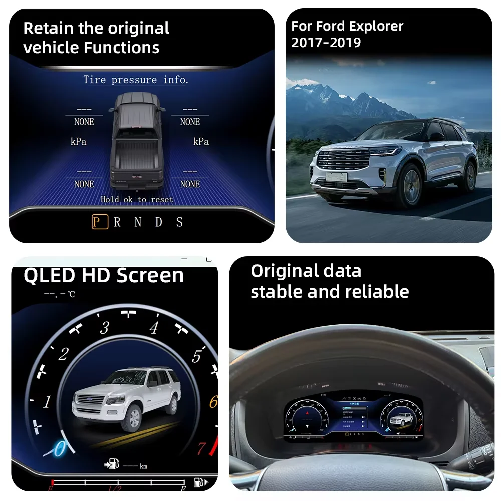 Цифровой дисплей приборной панели для Ford Explorer 2017-2018, Plug&Play, спидометр, 12.3-дюймовый HD-экран, виртуальная панель приборов.
Цифровой дисплей приборной панели для Ford Explorer 2017-2018, Plug&Play, спидометр, 12.3-дюймовый HD-экран, виртуальная панель приборов.