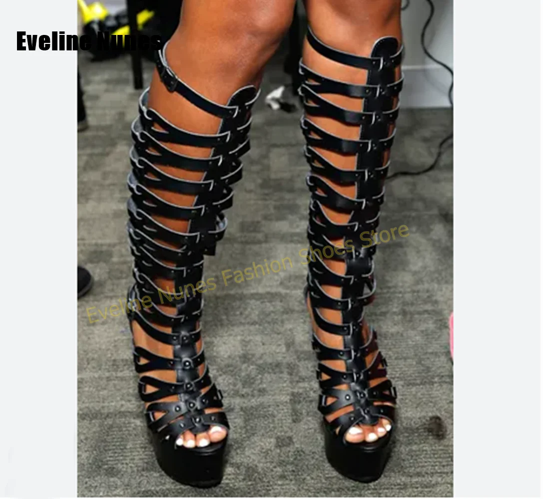 Women White Knee High Gladiator Platform Heel Lace Up Open Toe Stiletto Cut Out Sexy Spicy Girl Sandals 2026 Summer New Arrivals
Women White Knee High Gladiator Platform Heel Lace Up Open Toe Stiletto Cut Out Sexy Spicy Girl Sandals 2026 Summer New Arrivals