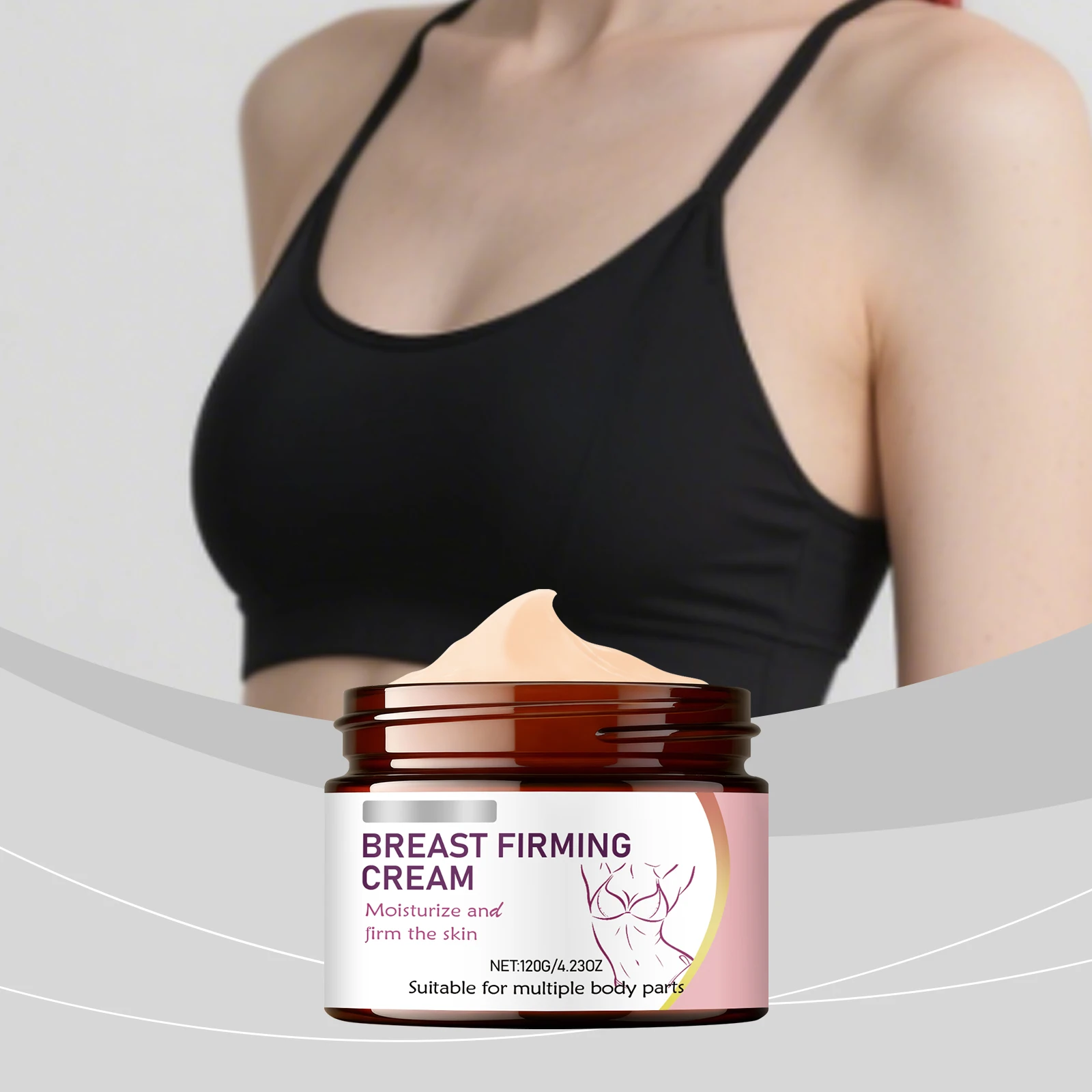 Breast Care Cream, Moisturizing & Softening for Women's Chest Skin, Daily Gentle Hydrating & Massage Care Cream
Breast Care Cream, Moisturizing & Softening for Women's Chest Skin, Daily Gentle Hydrating & Massage Care Cream