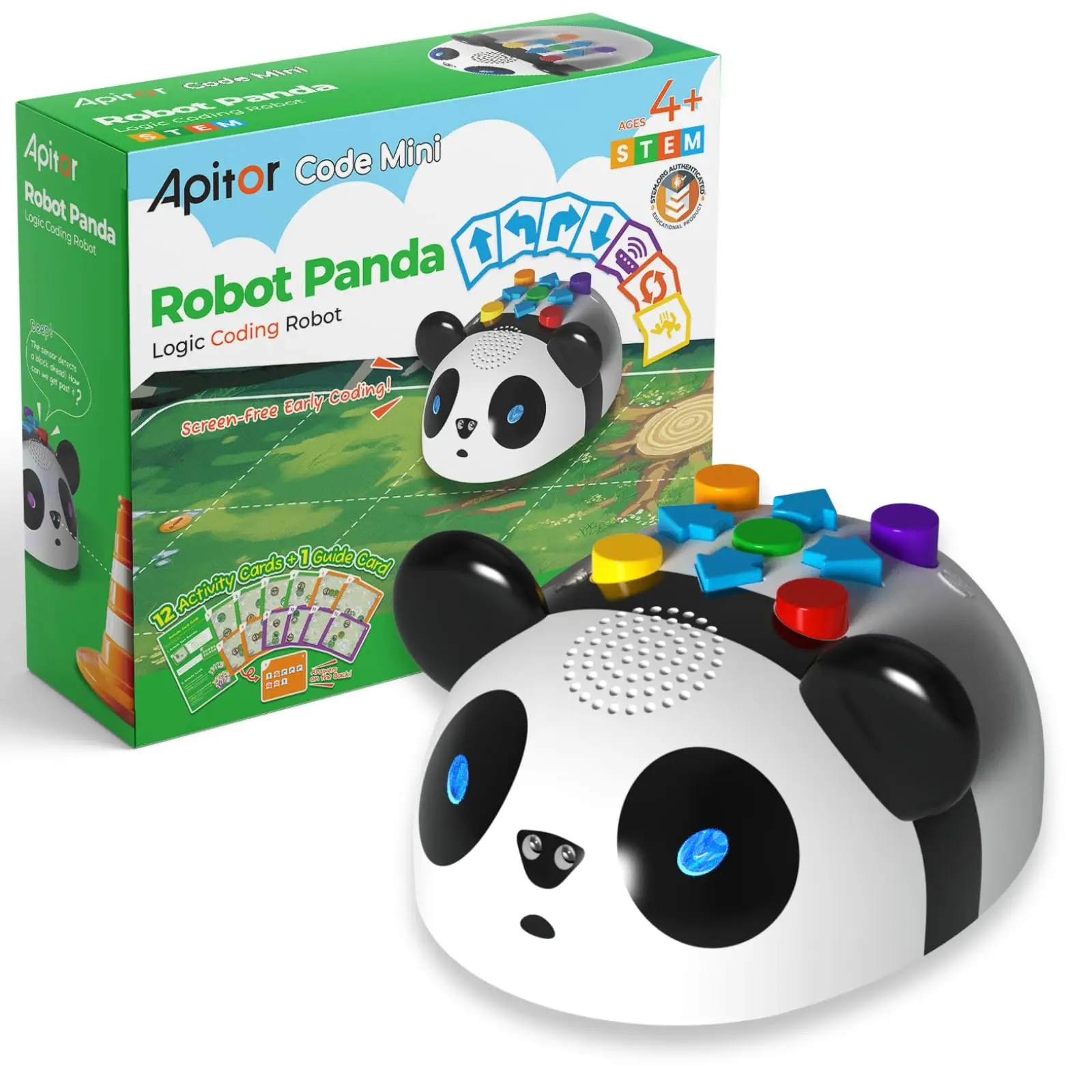 Apitor Robot Panda, Coding Robot for Kids Ages 4-6, STEM Learning Toy with Smart Sensing & Loops, Educational Programming Gift
Apitor Robot Panda, Coding Robot for Kids Ages 4-6, STEM Learning Toy with Smart Sensing & Loops, Educational Programming Gift