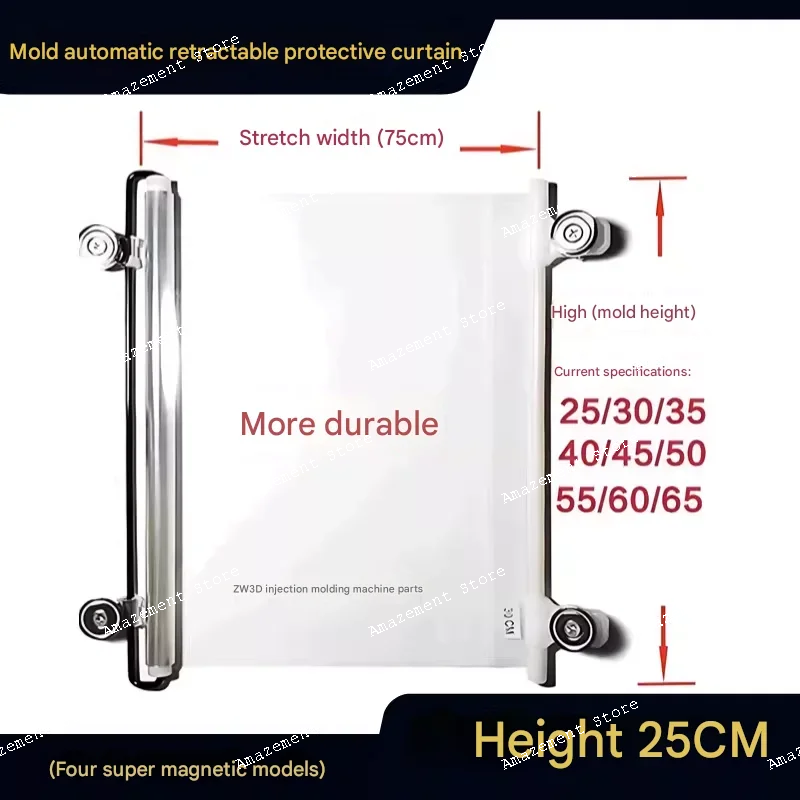 injection molding machine mold protection curtain, automatic retractable thickened transparent side curtain, splash and drop
injection molding machine mold protection curtain, automatic retractable thickened transparent side curtain, splash and drop