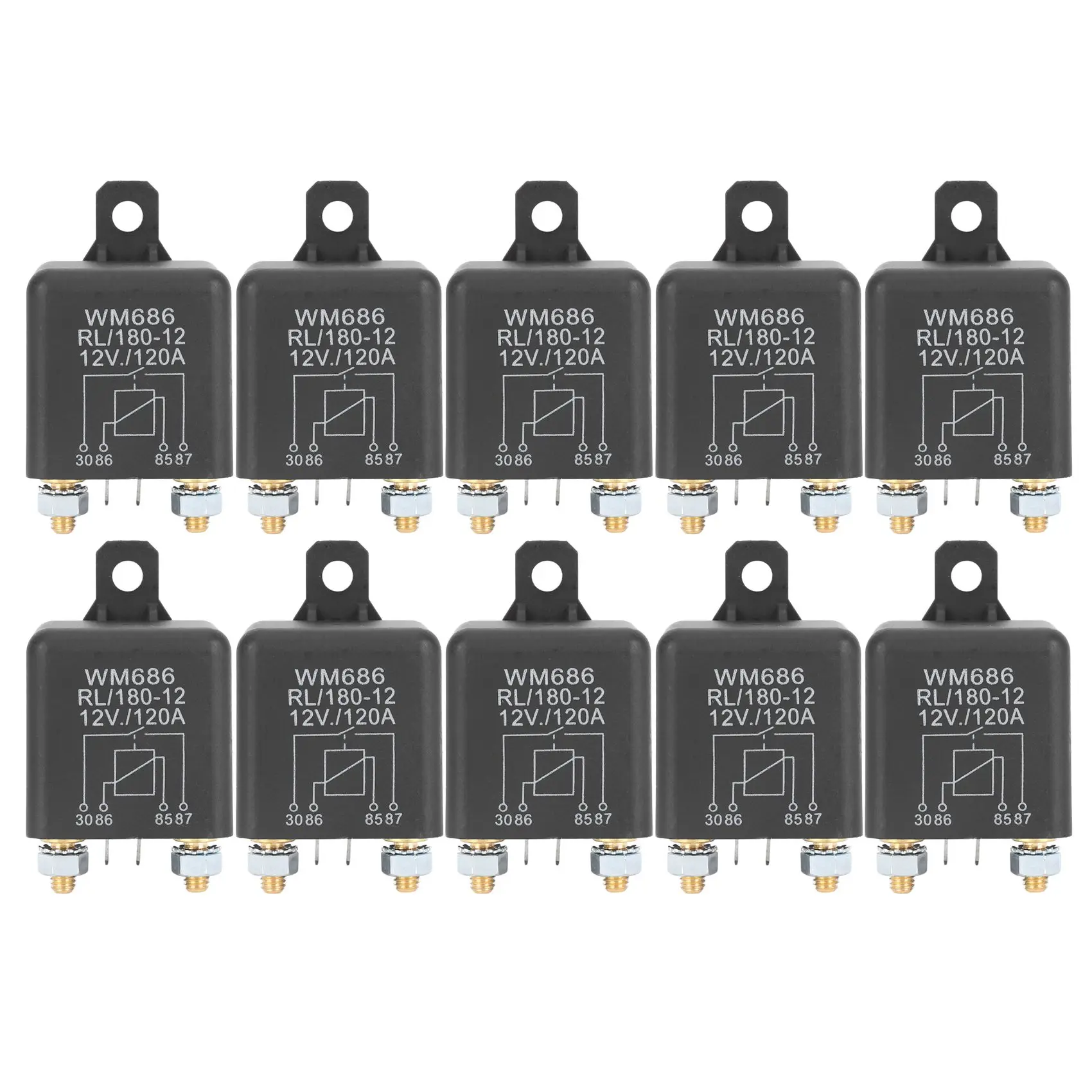 Precise 10X DC 12V Relay Battery Isolating Relay 12V / 120A Peak Load For Car Trucks Car (12V / 120A)
Precise 10X DC 12V Relay Battery Isolating Relay 12V / 120A Peak Load For Car Trucks Car (12V / 120A)