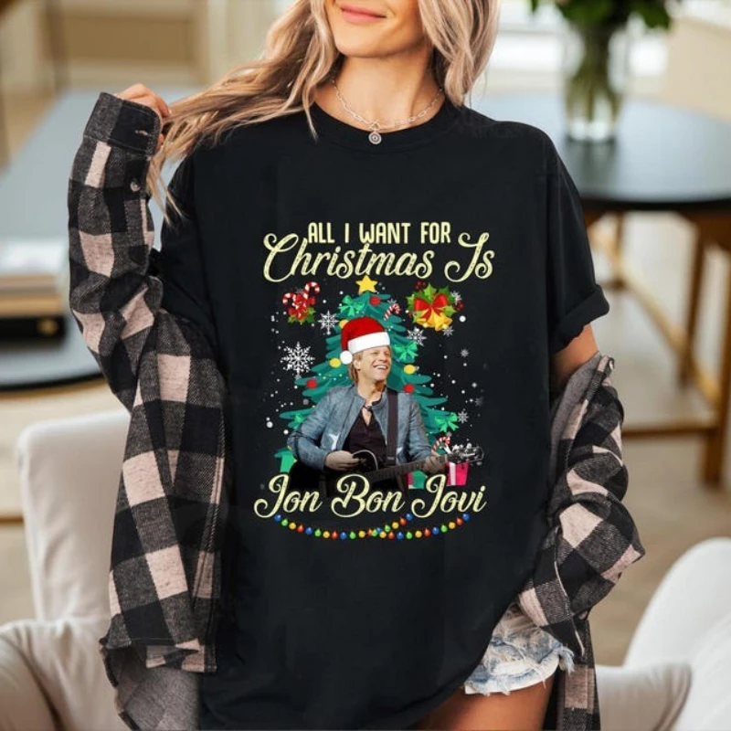 All I Want for Christmas Is Jon Bon Jovi Shirt Funny Rock Band Xmas Tee Holiday Music Lover Gift Festive Graphic Top Unisex
All I Want for Christmas Is Jon Bon Jovi Shirt Funny Rock Band Xmas Tee Holiday Music Lover Gift Festive Graphic Top Unisex