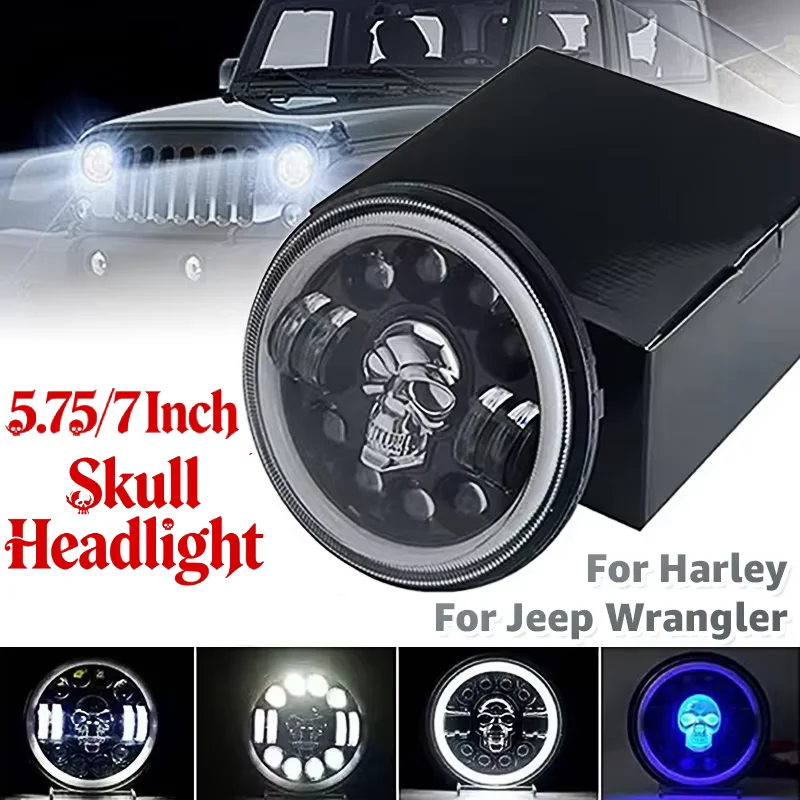 7 Inch LED Headlight Hi/Lo Beam DRL Angel Eyes Halo Turn Signal For Harley Cafe Racer Bobber Motorcycle For Jeep Wrangler JK TJ
7 Inch LED Headlight Hi/Lo Beam DRL Angel Eyes Halo Turn Signal For Harley Cafe Racer Bobber Motorcycle For Jeep Wrangler JK TJ