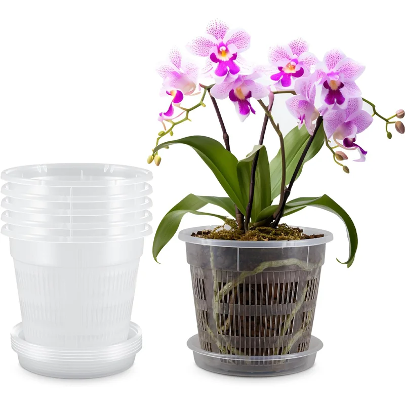 6Pcs Orchid Pot Root Control Transparent Flowerpot for Flower Breathable Growth Container Drainage Hole Mesh Nursery Plant Pot
6Pcs Orchid Pot Root Control Transparent Flowerpot for Flower Breathable Growth Container Drainage Hole Mesh Nursery Plant Pot