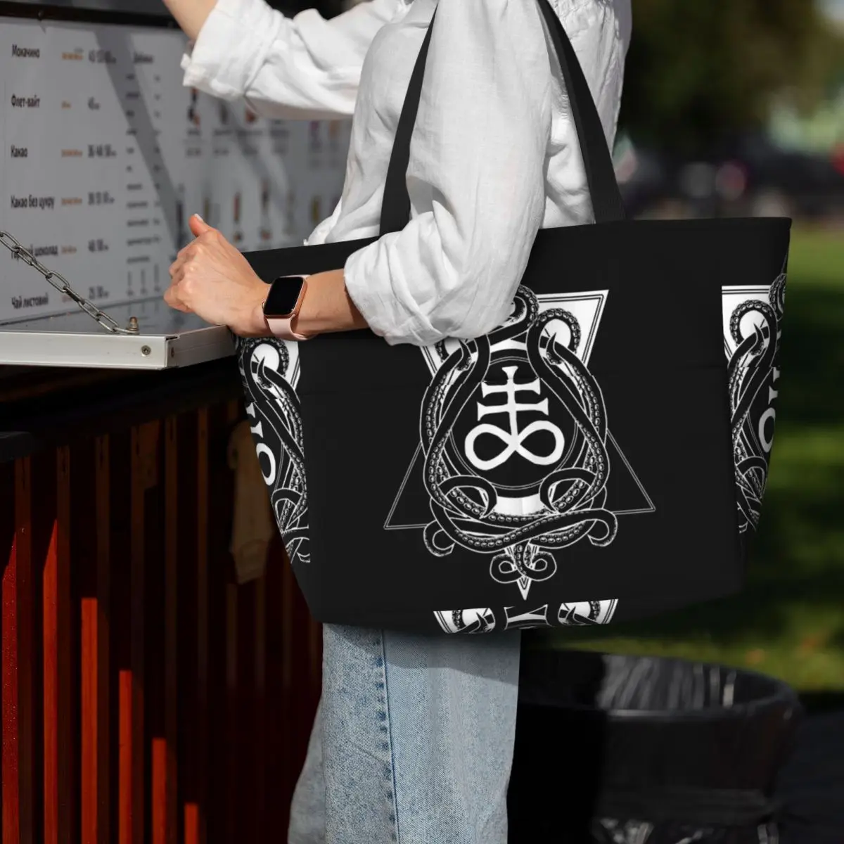 Satanic Cross Leviathan's Cross And Tentacles Beach Tote Bag Sport Gym Yoga Duffle Large Tote Bag Women Travel Bag Fitness bag
Satanic Cross Leviathan's Cross And Tentacles Beach Tote Bag Sport Gym Yoga Duffle Large Tote Bag Women Travel Bag Fitness bag