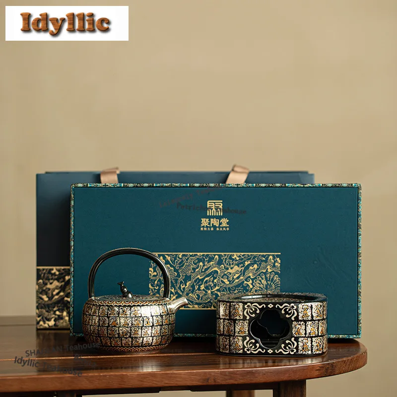 650 мл Dunhuang позолоченный серебряный чайник антикварный чайник для заварки чая чайник с шариковым отверстием для кафе аксессуары коллекция ремесло
650 мл Dunhuang позолоченный серебряный чайник антикварный чайник для заварки чая чайник с шариковым отверстием для кафе аксессуары коллекция ремесло