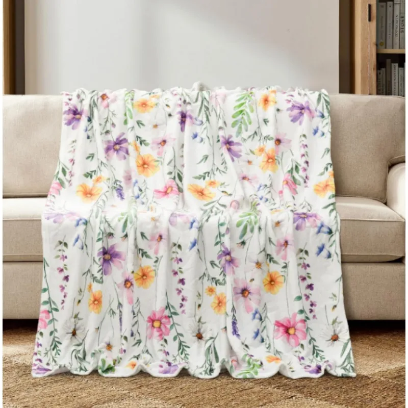 Весеннее и летнее фланелевое одеяло, акварельное одеяло с полевыми цветами для кровати, дивана, дивана, путешествий, кемпинга
Весеннее и летнее фланелевое одеяло, акварельное одеяло с полевыми цветами для кровати, дивана, дивана, путешествий, кемпинга