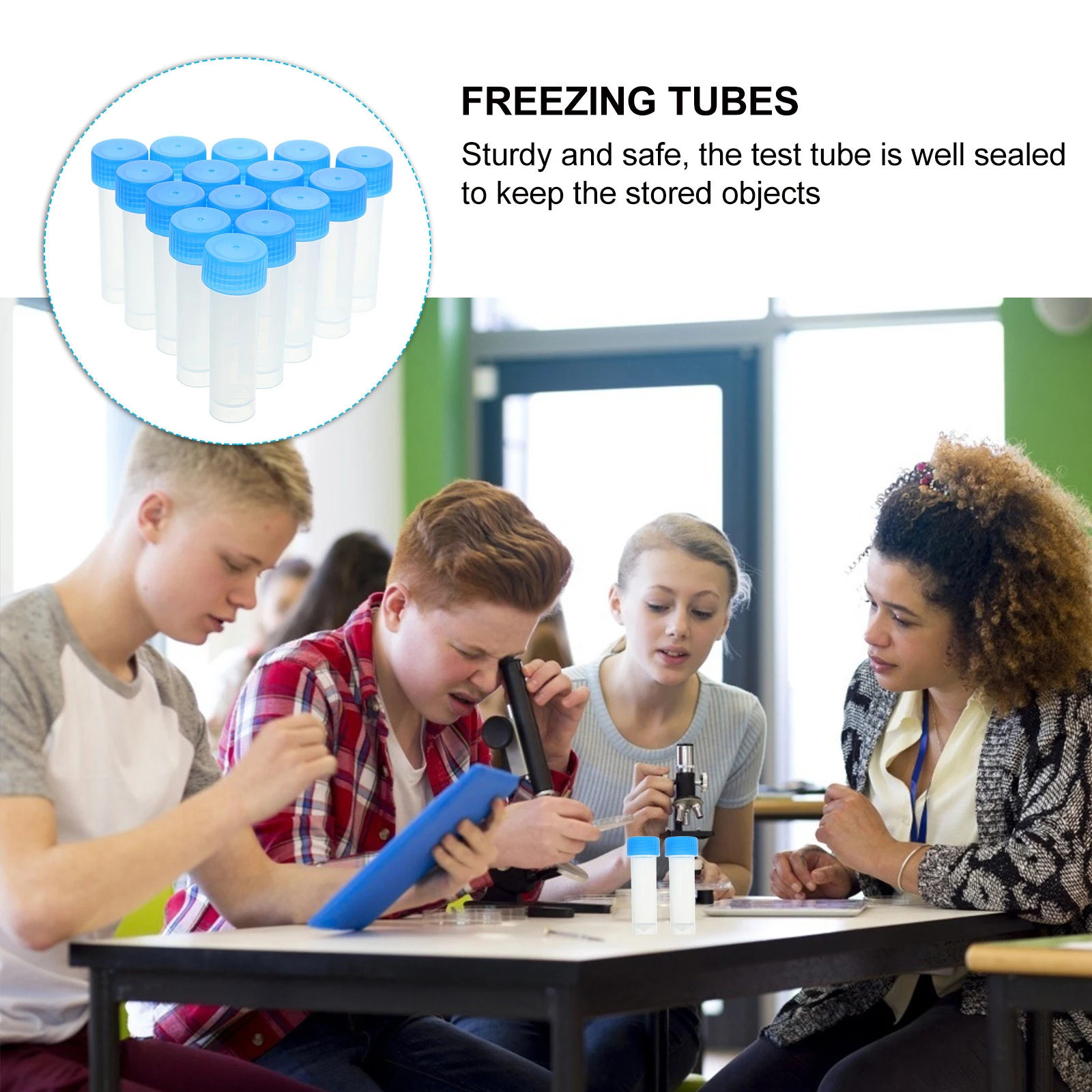 40pcs Cryovial Tubes 5ml Screw Cap Freezing Storage Test Tube Eco Friendly Plastic Laboratory Equipment
40pcs Cryovial Tubes 5ml Screw Cap Freezing Storage Test Tube Eco Friendly Plastic Laboratory Equipment
