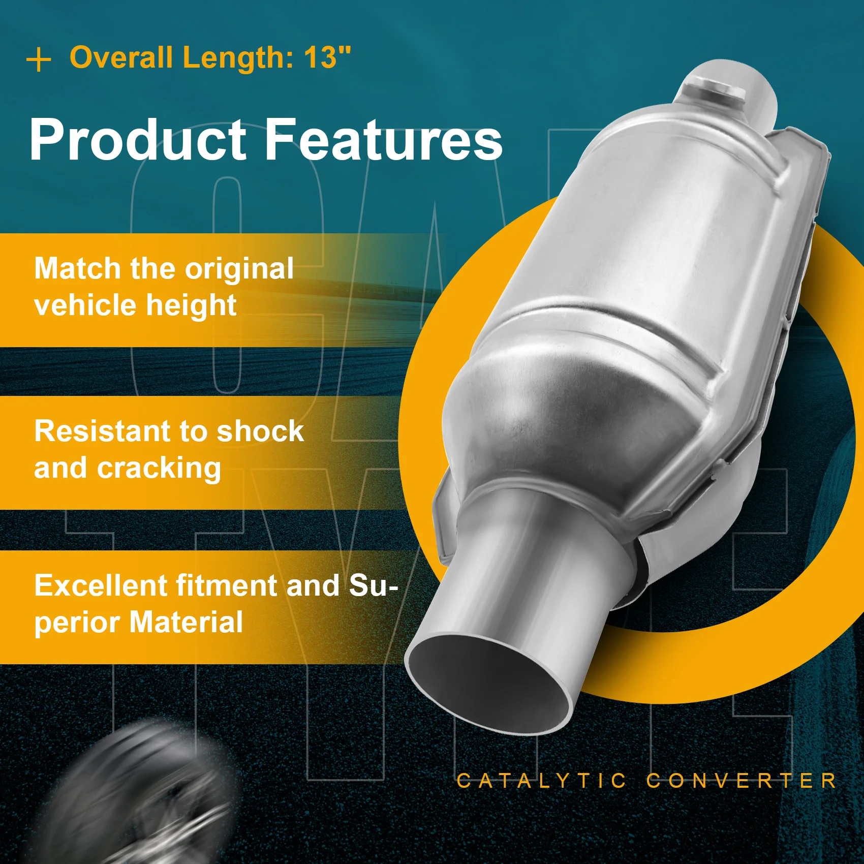 Ingenious-Inlet/Outlet Universal Catalytic Converter, With O2 Port & Heat Shield 53004 Car Stainless Steel Catalytic Converter
Ingenious-Inlet/Outlet Universal Catalytic Converter, With O2 Port & Heat Shield 53004 Car Stainless Steel Catalytic Converter