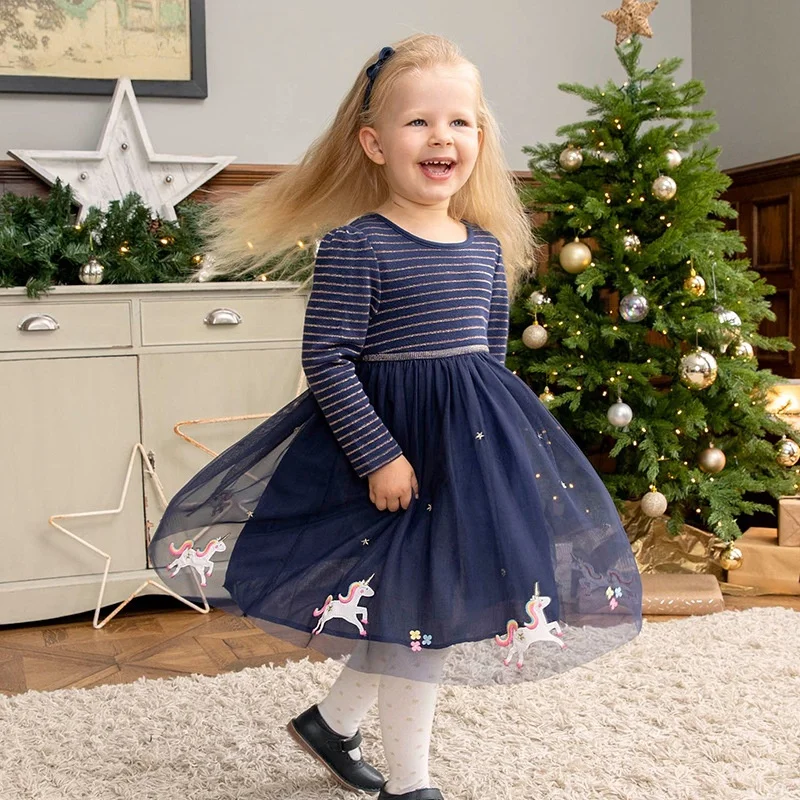 Unicorn Striped 2-7T New Arrival Long Sleeve Princess Girls Dresses Autumn Baby Clothes Party Tutu Kids Frocks Costume
Unicorn Striped 2-7T New Arrival Long Sleeve Princess Girls Dresses Autumn Baby Clothes Party Tutu Kids Frocks Costume
