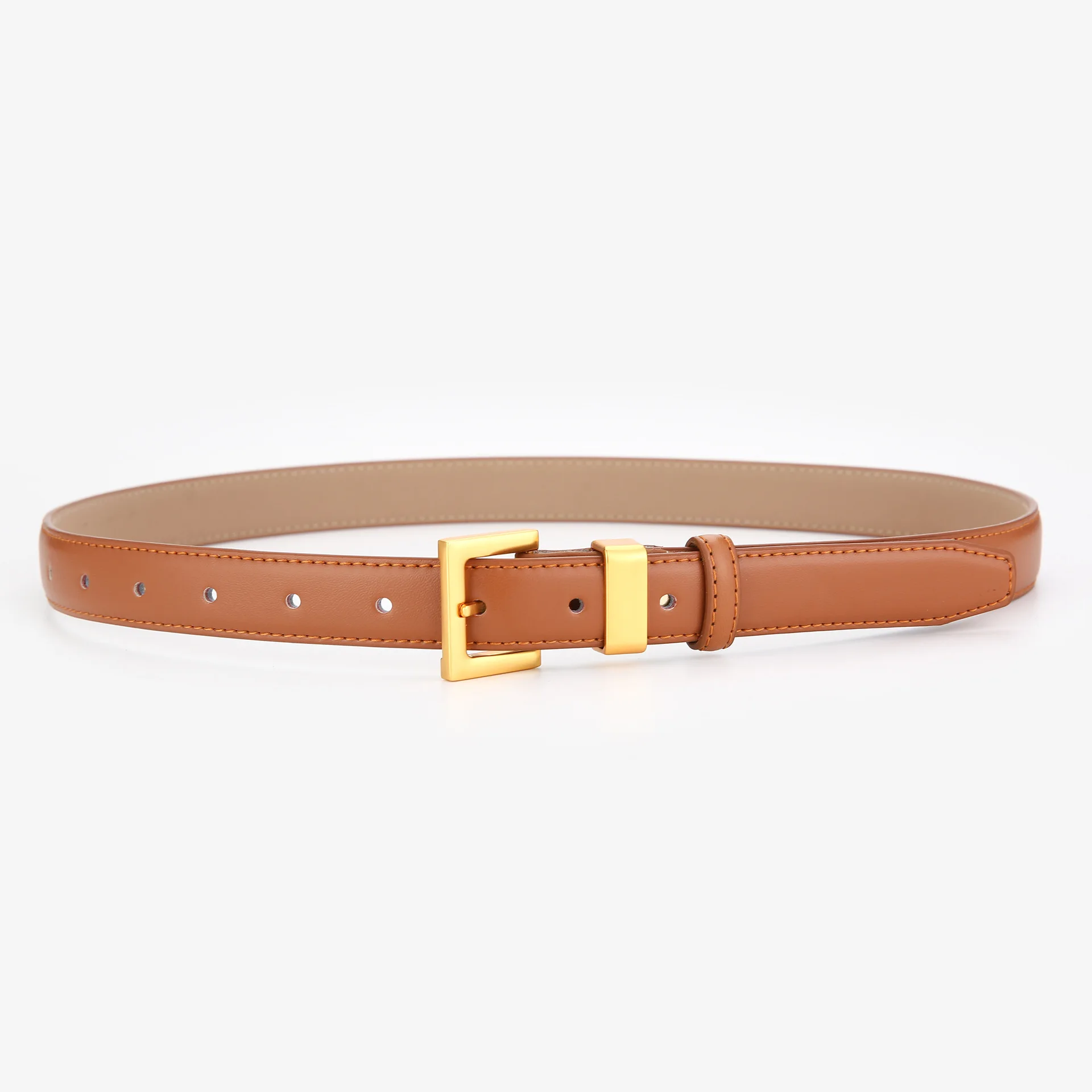 Women's Luxury Genuine Leather Belt Retro Wearing Fashion Gold Button Jeans Belt Small Design Versatile Thin Belt
Women's Luxury Genuine Leather Belt Retro Wearing Fashion Gold Button Jeans Belt Small Design Versatile Thin Belt