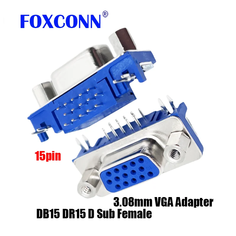 15PIN Blue female socket DB15 DR15 3Rows Parallel Port Socket D Sub Female PCB 90 Degree Connector 3.08mm VGA Adapter Connector1
15PIN Blue female socket DB15 DR15 3Rows Parallel Port Socket D Sub Female PCB 90 Degree Connector 3.08mm VGA Adapter Connector1