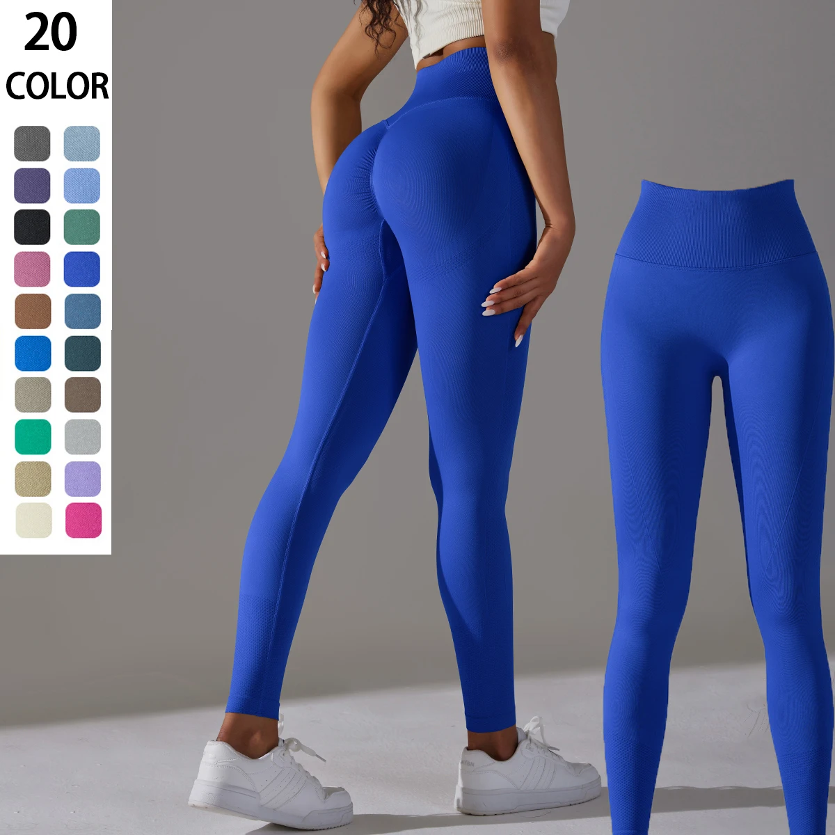 Seamless Knitted Peach Buttocks Solid Color Yoga Pants for Woman High Waisted Compression Yoga Pants Sports Running Fitness Pant
Seamless Knitted Peach Buttocks Solid Color Yoga Pants for Woman High Waisted Compression Yoga Pants Sports Running Fitness Pant