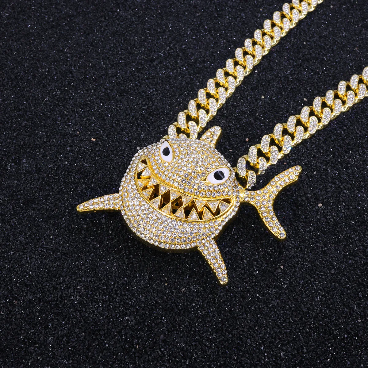 Anime Characters Big Sharks Diamonds Pendants Necklaces Cuban Chains Men's and Women's Fashion Accessories Children's Gifts.
Anime Characters Big Sharks Diamonds Pendants Necklaces Cuban Chains Men's and Women's Fashion Accessories Children's Gifts.