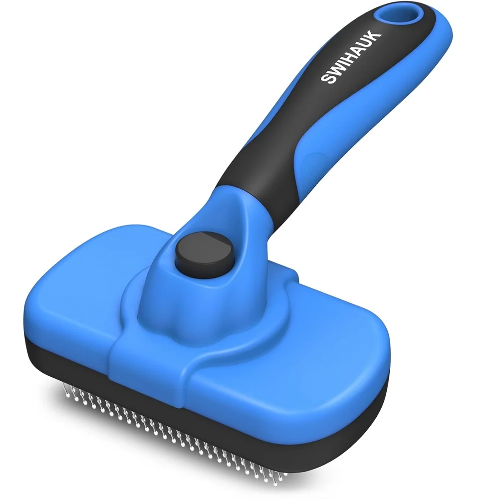 Self Cleaning Slicker Brush Deshedding Tool Dogs and Cats Pet Grooming Supplies Easy Clean High Quality Ergonomic Handle
Self Cleaning Slicker Brush Deshedding Tool Dogs and Cats Pet Grooming Supplies Easy Clean High Quality Ergonomic Handle