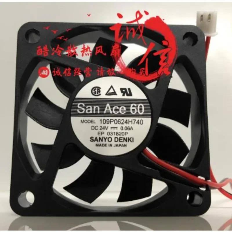 New Cooling Fan For SanAce60 109P0624H740 24V 0.06A 6015 Silent Frequency Converter Cooling Fan 60*60*15mm
New Cooling Fan For SanAce60 109P0624H740 24V 0.06A 6015 Silent Frequency Converter Cooling Fan 60*60*15mm