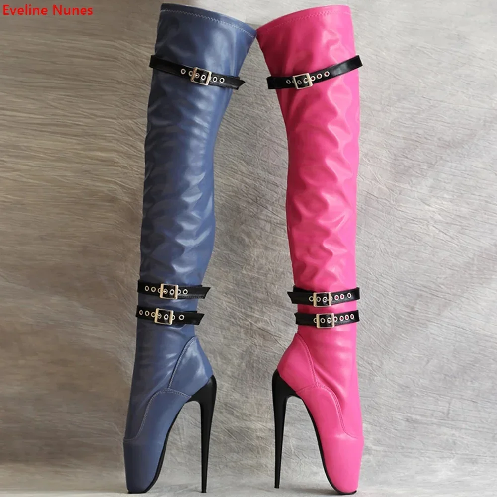 Over-the-knee Ballet Boots Women's Solid Summer Belt Buckle Side Zipper Pointed Toe Thin High Heel 18CM Fashion Sexy Black Shoes
Over-the-knee Ballet Boots Women's Solid Summer Belt Buckle Side Zipper Pointed Toe Thin High Heel 18CM Fashion Sexy Black Shoes