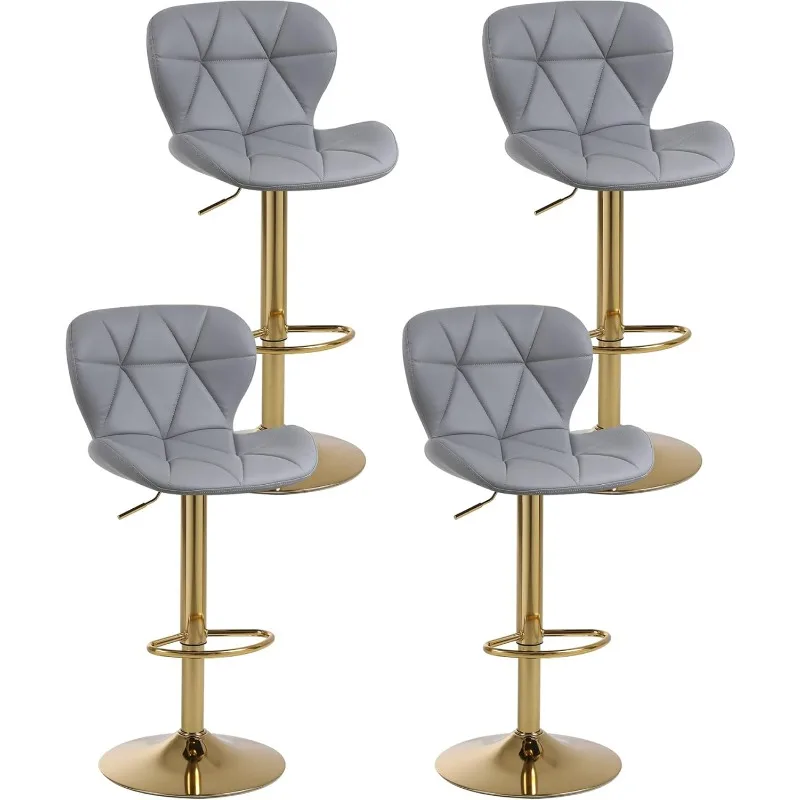 Gold Bar Stools Set of 4 Counter Height Stools Adjustable Swivel Barstools PU Leather Bar Chairs for Kitchen Island Dining Room
Gold Bar Stools Set of 4 Counter Height Stools Adjustable Swivel Barstools PU Leather Bar Chairs for Kitchen Island Dining Room