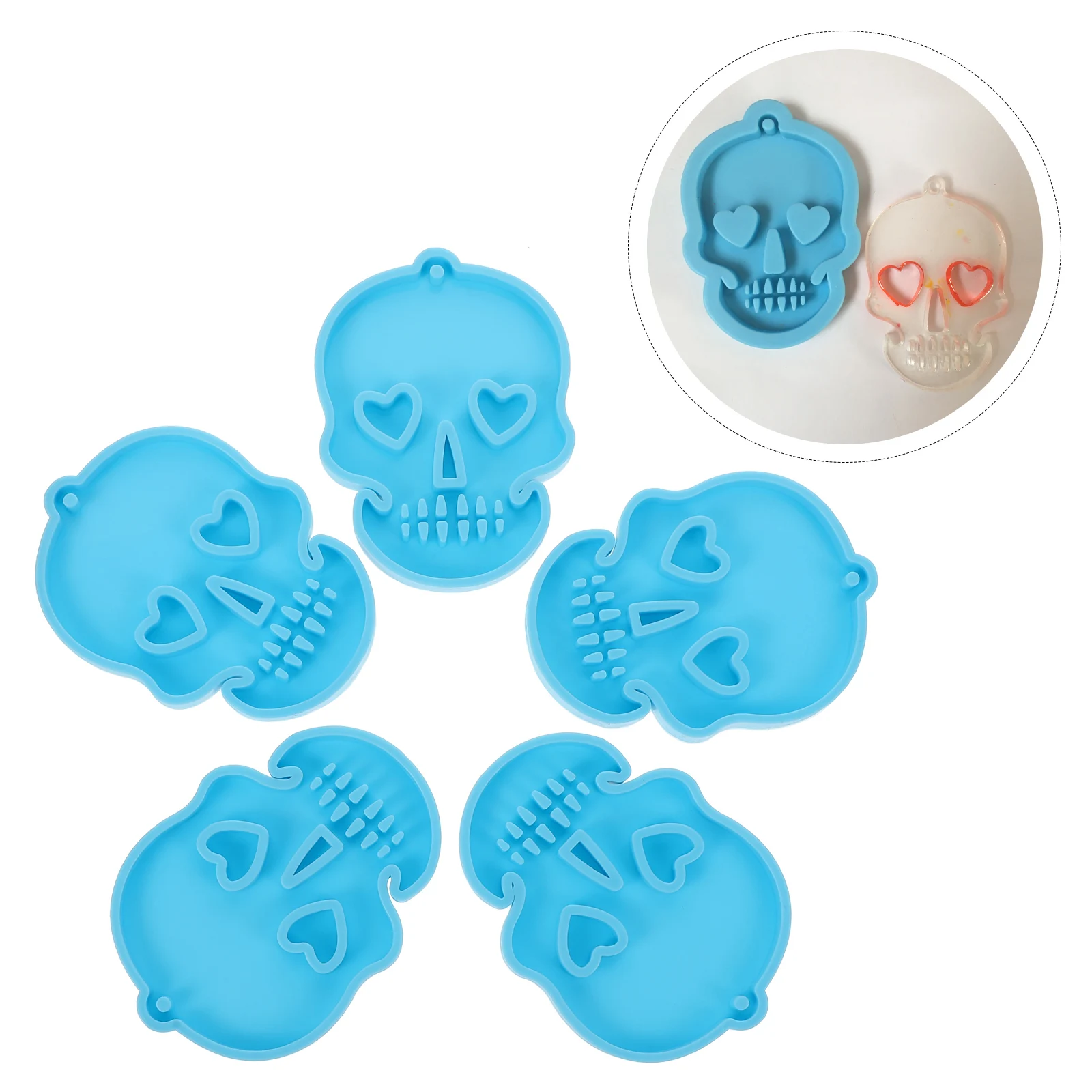 5 Pcs Keychain Mold for Resin Silicone Molds Crafts Casting Skull Pendant Epoxy Jewelry Earrings Keychains
5 Pcs Keychain Mold for Resin Silicone Molds Crafts Casting Skull Pendant Epoxy Jewelry Earrings Keychains