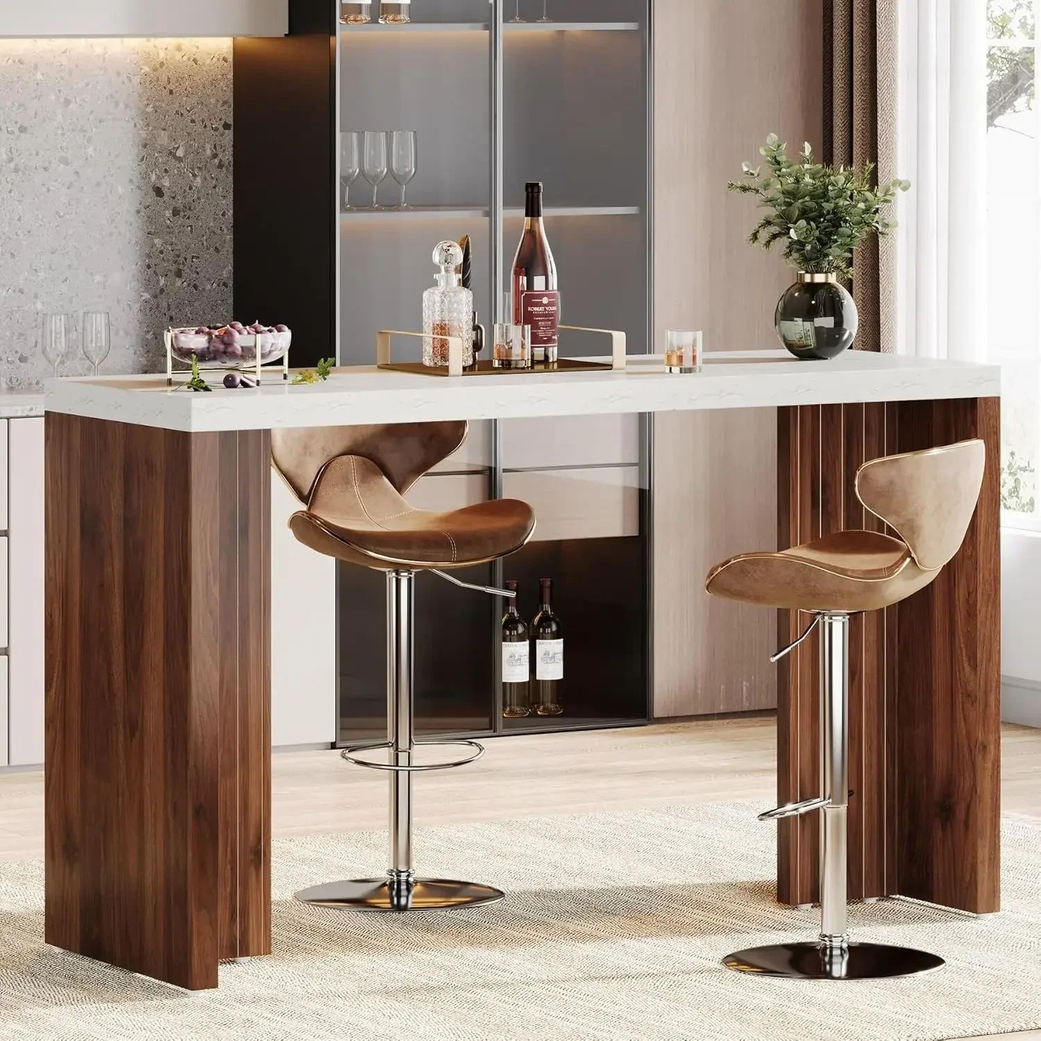 BestsellerHome Bar Unit, 55.12-Inch Bar Table with a Faux Marble Finished Tabletop, Modern Freestanding Mini Bar for Home Kitche
BestsellerHome Bar Unit, 55.12-Inch Bar Table with a Faux Marble Finished Tabletop, Modern Freestanding Mini Bar for Home Kitche
