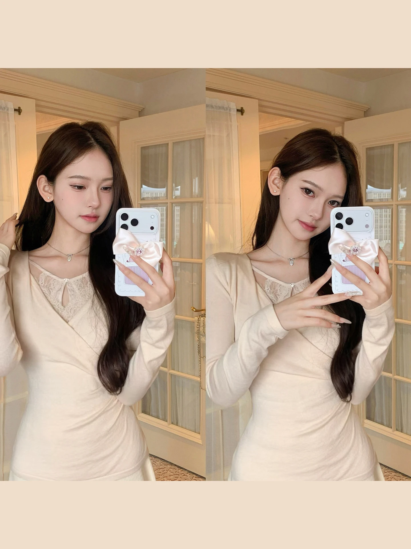 Soft Knitted V-Neck Slimming Women's Top Waist-Cinching Cross-Over Design Long Sleeve Creamy Sweet Fashion Winter 2025
Soft Knitted V-Neck Slimming Women's Top Waist-Cinching Cross-Over Design Long Sleeve Creamy Sweet Fashion Winter 2025