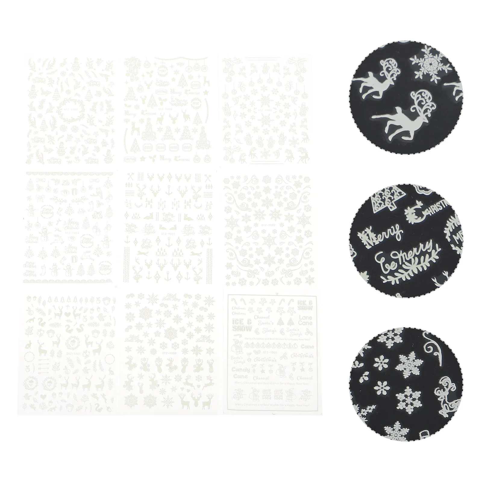 9 Sheets Christmas Nail Decals Pedicure Stickers Luminous Tattoos Manicure Adhesive Temporary Night Glow Fake
9 Sheets Christmas Nail Decals Pedicure Stickers Luminous Tattoos Manicure Adhesive Temporary Night Glow Fake