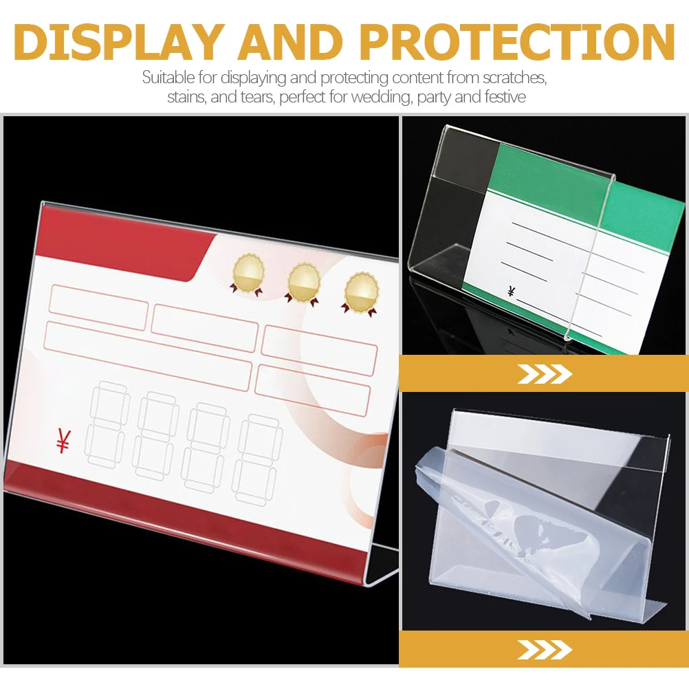 20pcs Clear Acrylic Sign Holder 6X4 Inch Table Number Stand For Wedding Party Festival Reception Decor Menu Display Office Hotel
20pcs Clear Acrylic Sign Holder 6X4 Inch Table Number Stand For Wedding Party Festival Reception Decor Menu Display Office Hotel