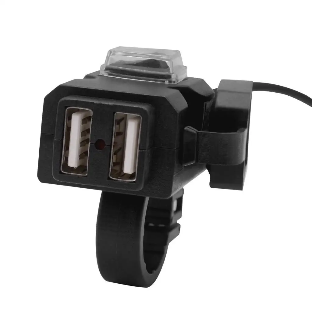 Dual USB Charger Socket Waterproof Handlebar Mount ABS Power Adapter for Motorcycle GPS and Electronic Accessories
Dual USB Charger Socket Waterproof Handlebar Mount ABS Power Adapter for Motorcycle GPS and Electronic Accessories