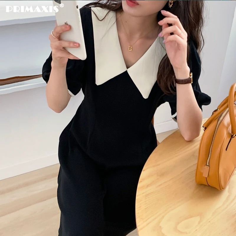 Long Skirt Women Dress Woman French Style Women's Summer Dress 2022 Trend Contrast Color Lapel High Waist. Bubble Sleeve Dresses
Long Skirt Women Dress Woman French Style Women's Summer Dress 2022 Trend Contrast Color Lapel High Waist. Bubble Sleeve Dresses