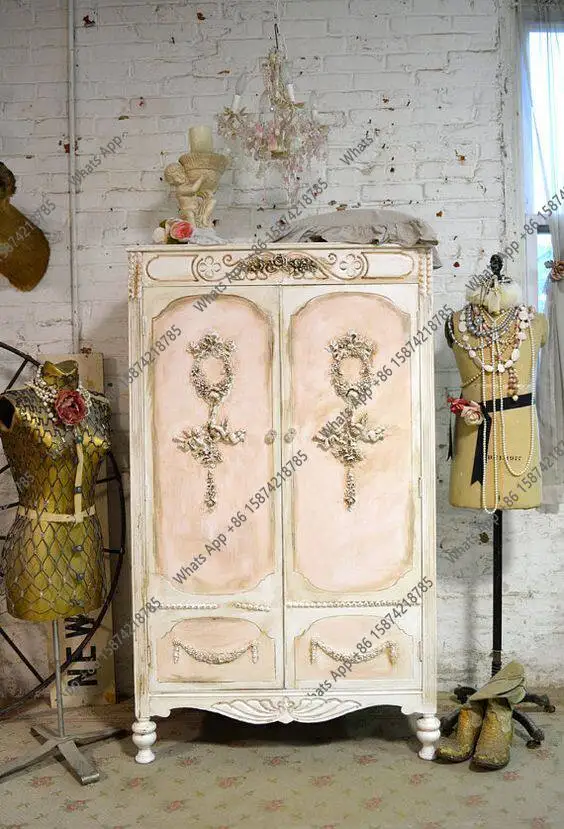 American country solid wood carving flower children's wardrobe French retro old multi-functional locker bedroom wardrobe furnitu
American country solid wood carving flower children's wardrobe French retro old multi-functional locker bedroom wardrobe furnitu