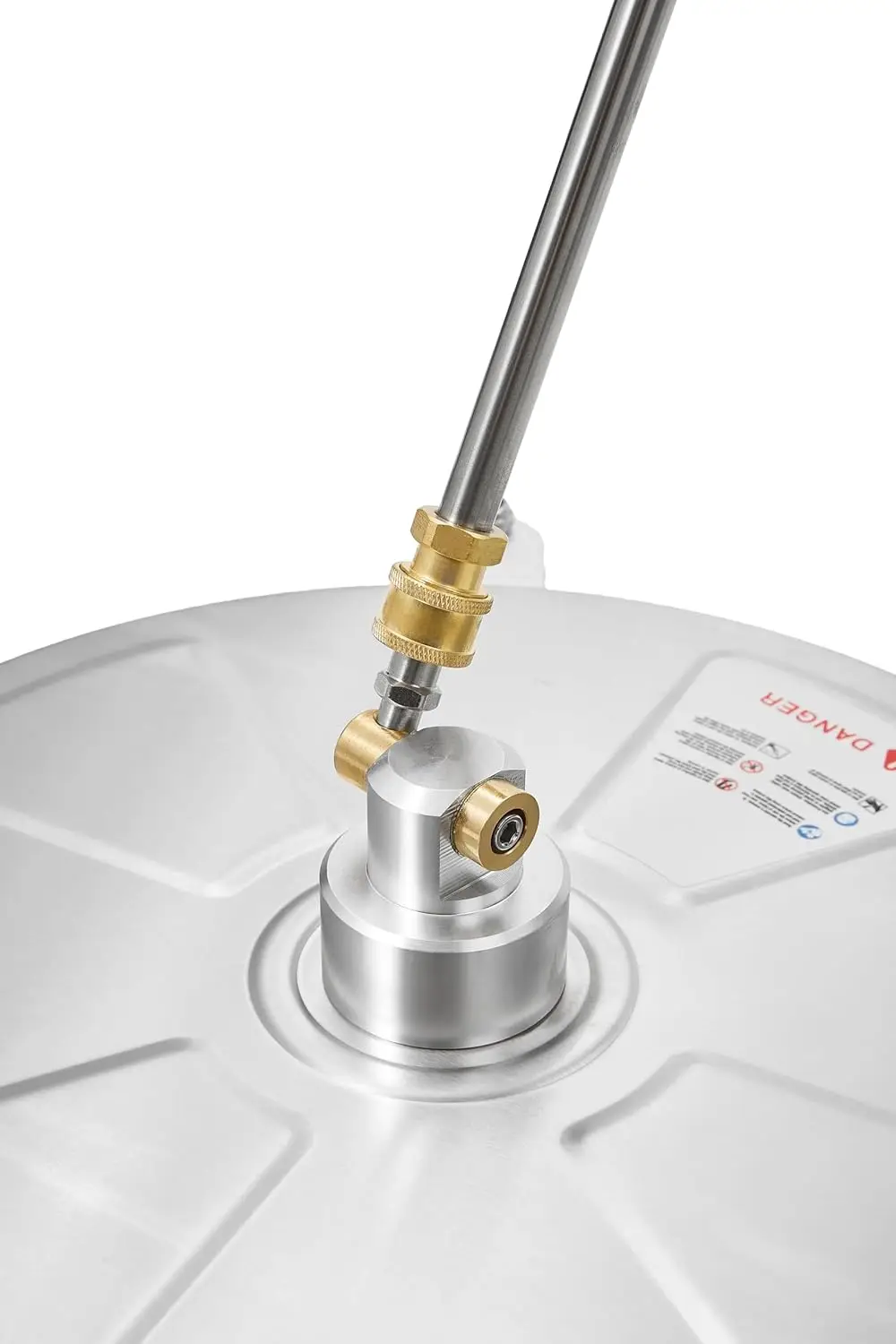 15 inch Pressure Washer Surface Cleaner in Stainless Steel w/Handles & Wheels, 4000 Max PSI, 3/8" Connector & 2 Wands Ideal
15 inch Pressure Washer Surface Cleaner in Stainless Steel w/Handles & Wheels, 4000 Max PSI, 3/8" Connector & 2 Wands Ideal