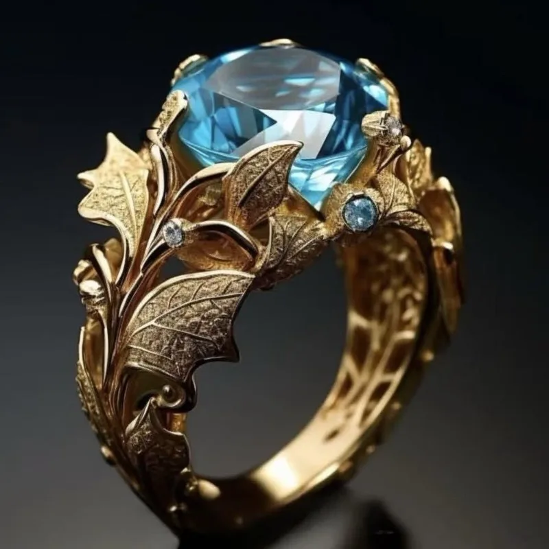 2025 new fashionable atmospheric ring, inlaid with lake blue main stone holiday gift jewelry women
2025 new fashionable atmospheric ring, inlaid with lake blue main stone holiday gift jewelry women
