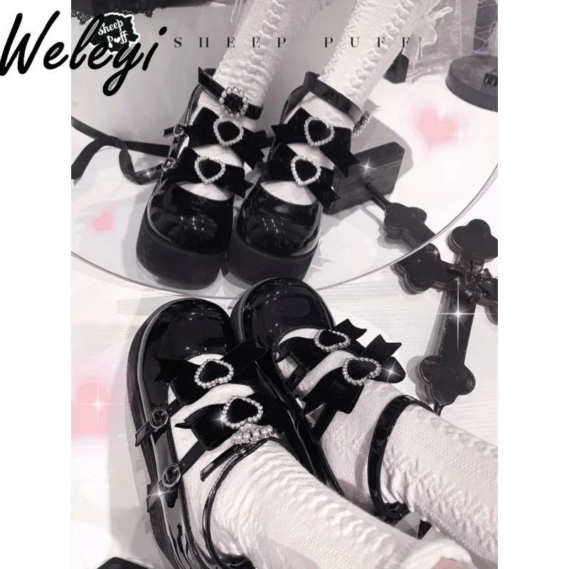 Kawaii Super High Heels Women Jirai Kei Original Lolita Bow Love Heel Japanese Mine Series Sweet Platform Muffin Shoes Female
Kawaii Super High Heels Women Jirai Kei Original Lolita Bow Love Heel Japanese Mine Series Sweet Platform Muffin Shoes Female