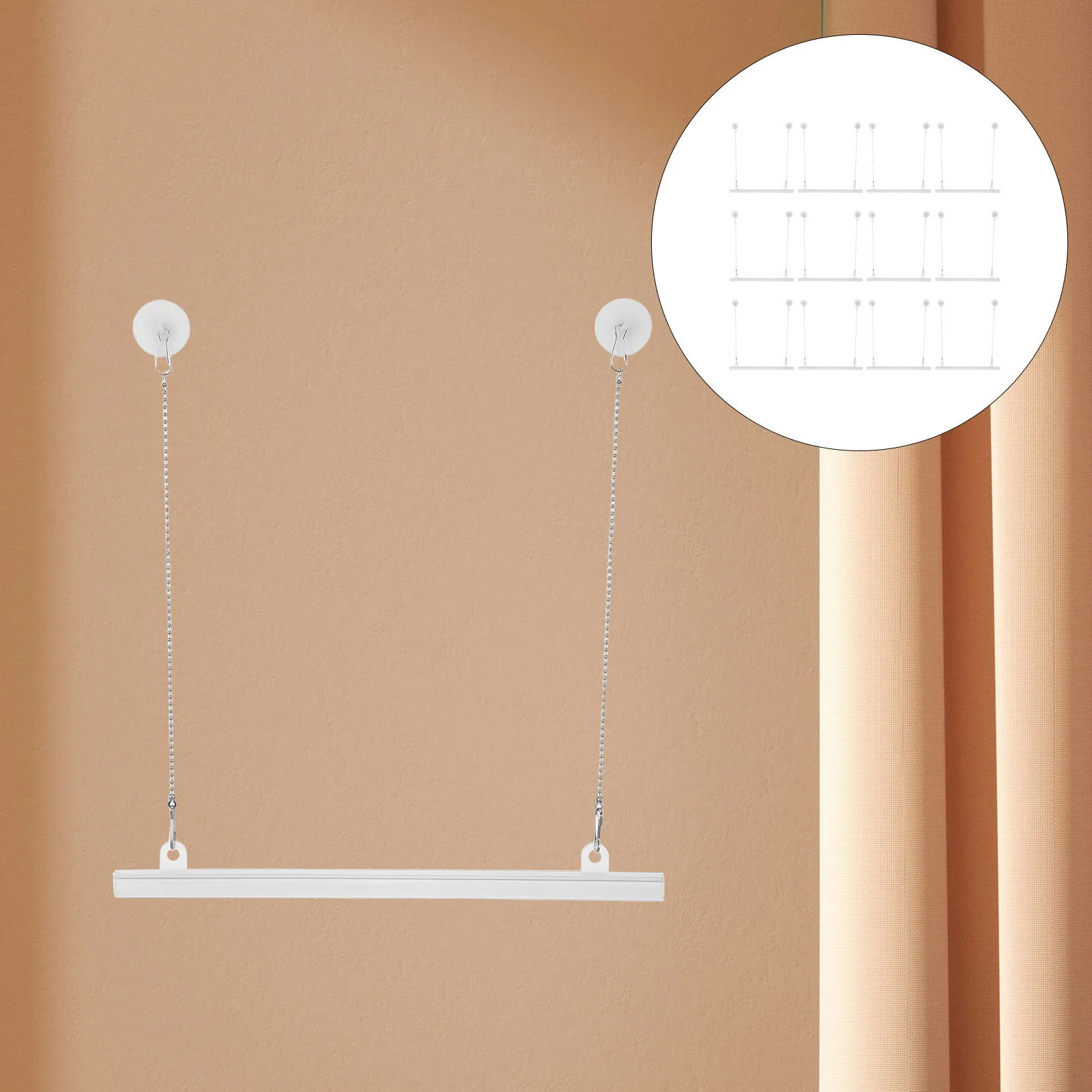 12Sets Banner Flag Pole Bar Supermarket Poster Hanging Kit Picture Hanging Tools Chain Hooks Poster Frame Rail 
12Sets Banner Flag Pole Bar Supermarket Poster Hanging Kit Picture Hanging Tools Chain Hooks Poster Frame Rail