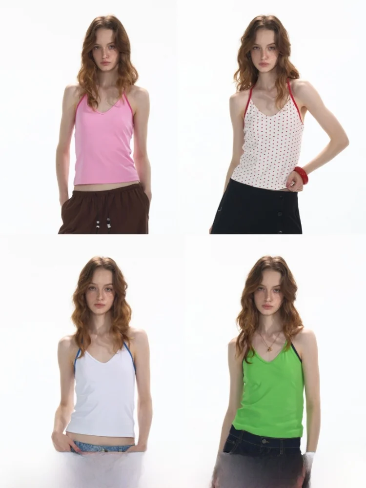 Chim ter Top Color Blo Ne Hanging Vest Cleanfit Sle Cotton Women's Summer Faion Outerwear Regular Length Vest
Chim ter Top Color Blo Ne Hanging Vest Cleanfit Sle Cotton Women's Summer Faion Outerwear Regular Length Vest