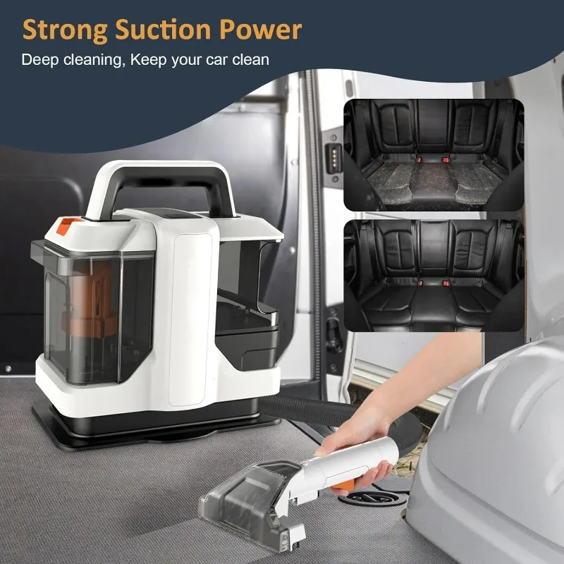 Portable Carpet Cleaner Machine, Powerful Deep Stain Cleaning for Carpet, Upholstery and Furniture,Spot with Dual Size Brushhead
Portable Carpet Cleaner Machine, Powerful Deep Stain Cleaning for Carpet, Upholstery and Furniture,Spot with Dual Size Brushhead