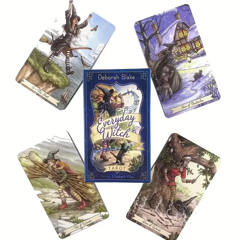 1 Box Everyday Witch Tarot Deck with Guidebook - 78 Card Set, Witchcraft Themed Party Game, Practical Magic Tarot Kit
1 Box Everyday Witch Tarot Deck with Guidebook - 78 Card Set, Witchcraft Themed Party Game, Practical Magic Tarot Kit