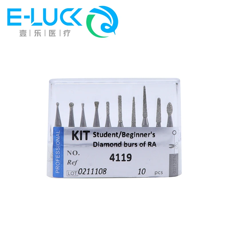 10pcs/Set Dental Diamond Burs Teeth Porcelain Ceramics Polishing Lab Material RA4119
10pcs/Set Dental Diamond Burs Teeth Porcelain Ceramics Polishing Lab Material RA4119
