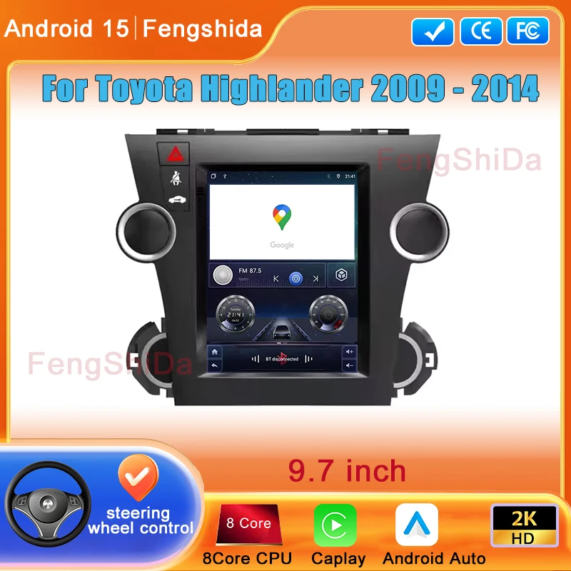 For Toyota Highlander 2009 - 2014 Video Player Android Auto Car Radio 4G GPS Navigation Multimedia Stereo Carplay No 2din DVD
For Toyota Highlander 2009 - 2014 Video Player Android Auto Car Radio 4G GPS Navigation Multimedia Stereo Carplay No 2din DVD