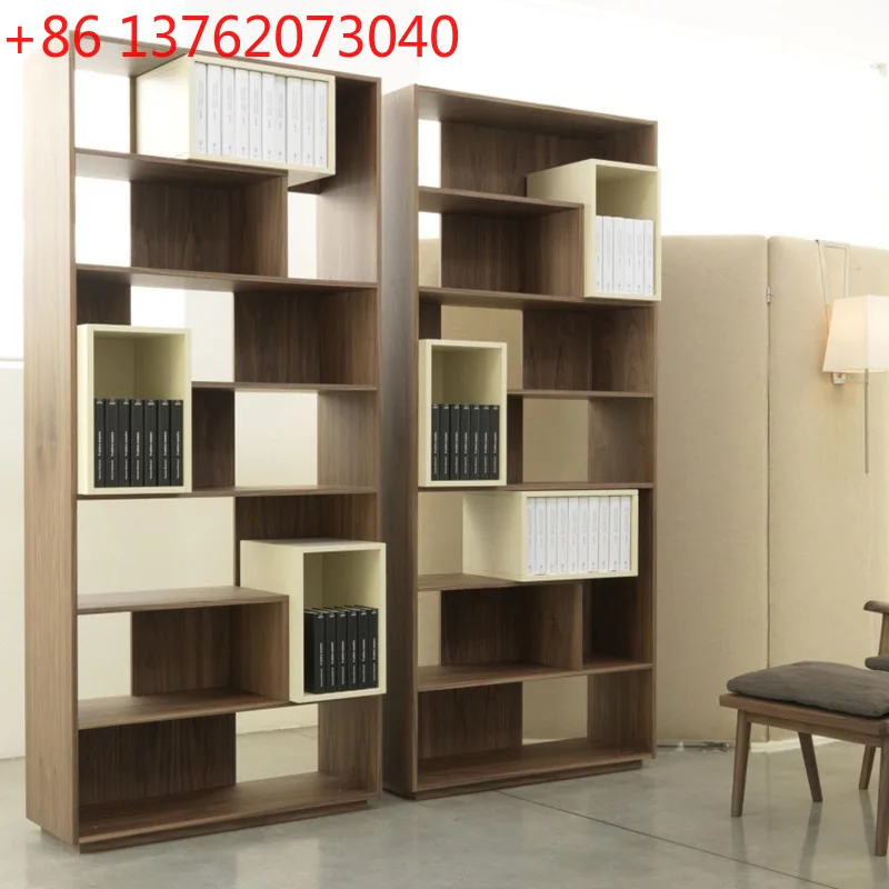 Walnut color bookshelf modern simple bookcase creative personality floor bookcase
Walnut color bookshelf modern simple bookcase creative personality floor bookcase