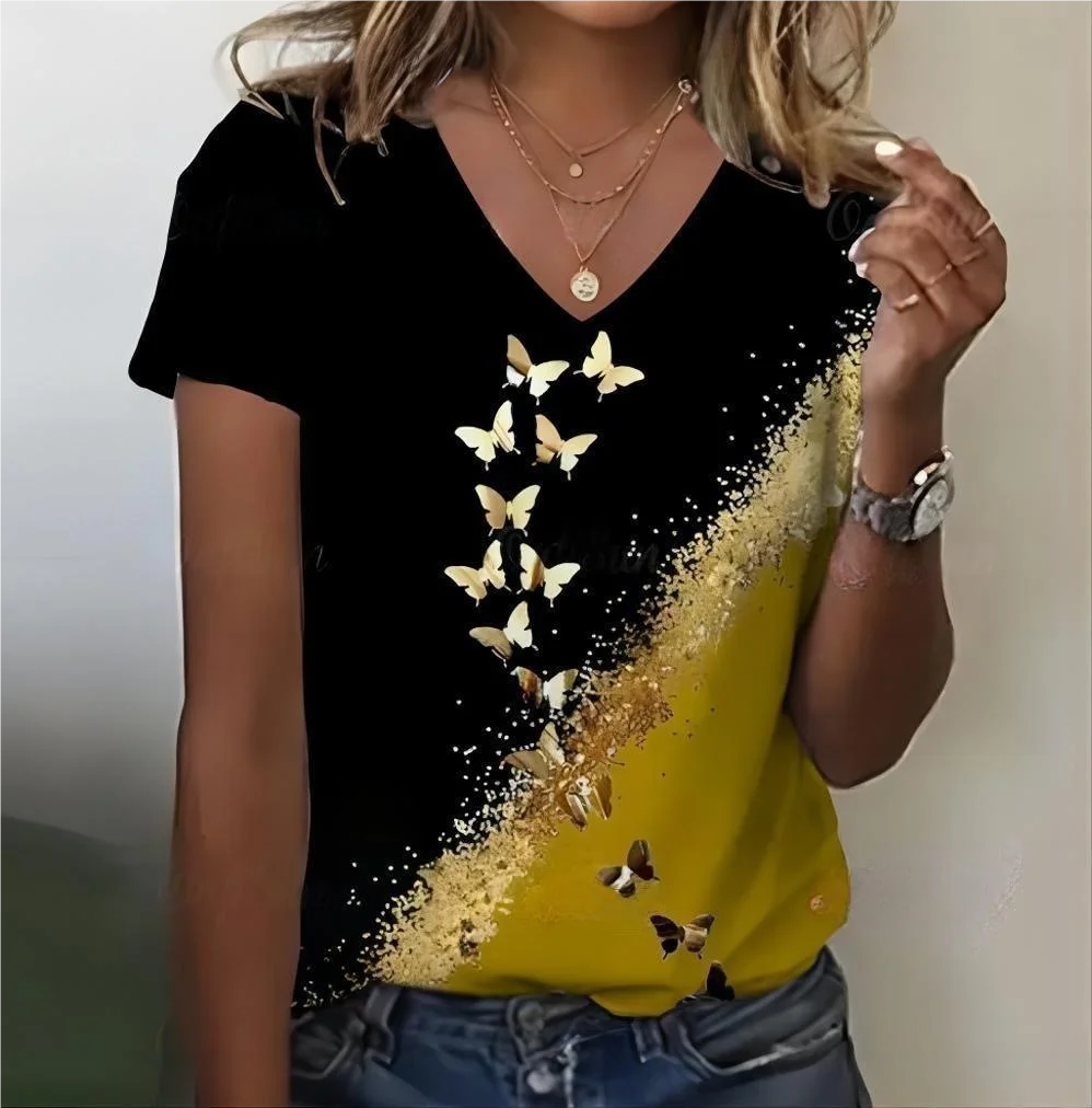 New O-Neck 3d Butterfly Print T Shirt Women's T-shirt Summer Fashion Short Sleeve Tops Oversized Summer Top Female Clothing
New O-Neck 3d Butterfly Print T Shirt Women's T-shirt Summer Fashion Short Sleeve Tops Oversized Summer Top Female Clothing