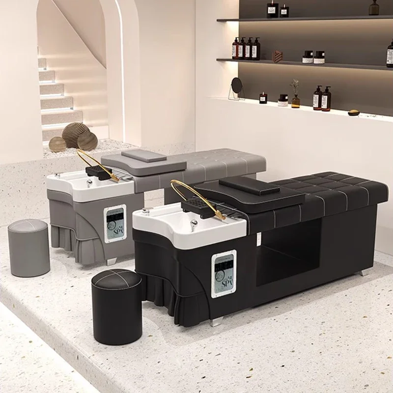 Портативные стулья для шампуня в тайском стиле, парикмахерская, роскошная массажная головка, спа-шампунь, кровать, современная мебель для салона Silla Peluqueria FYSC
Портативные стулья для шампуня в тайском стиле, парикмахерская, роскошная массажная головка, спа-шампунь, кровать, современная мебель для салона Silla Peluqueria FYSC