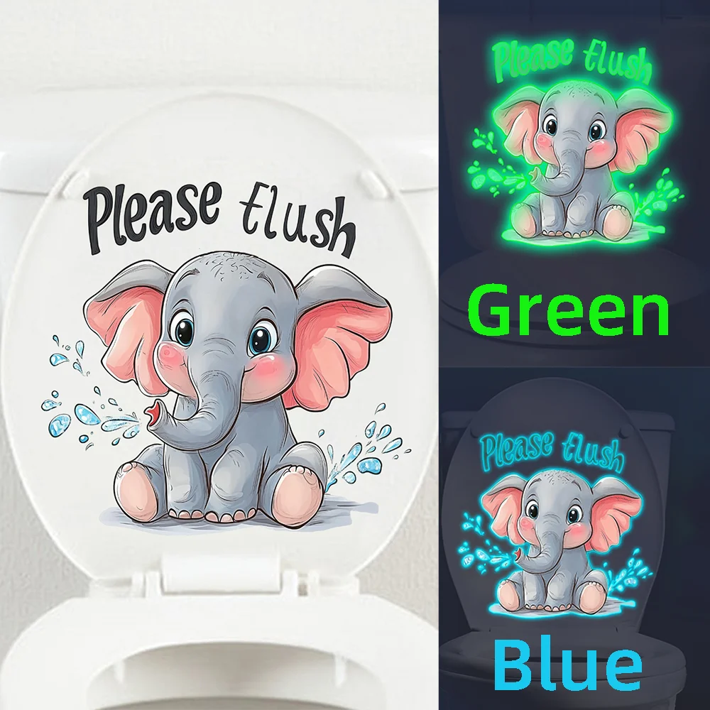 1PC Bathroom Luminous Toilet Sticker Adorable Glowing Elephant Sticker Fluorescent Blue Green Wall Decal Easy Peel Stick Decor
1PC Bathroom Luminous Toilet Sticker Adorable Glowing Elephant Sticker Fluorescent Blue Green Wall Decal Easy Peel Stick Decor