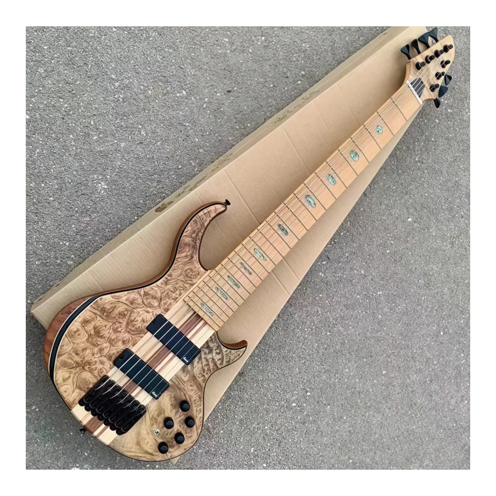 Best-Selling 7-String Electric Bass Guitar Burl Poplar Top Millettia Laurentii Okoume Body Maple Fretboard Ebony
Best-Selling 7-String Electric Bass Guitar Burl Poplar Top Millettia Laurentii Okoume Body Maple Fretboard Ebony